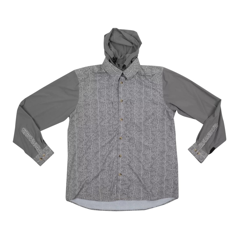 Jolly Gear Long Sleeve Button Down Hooded Shirt - Men's