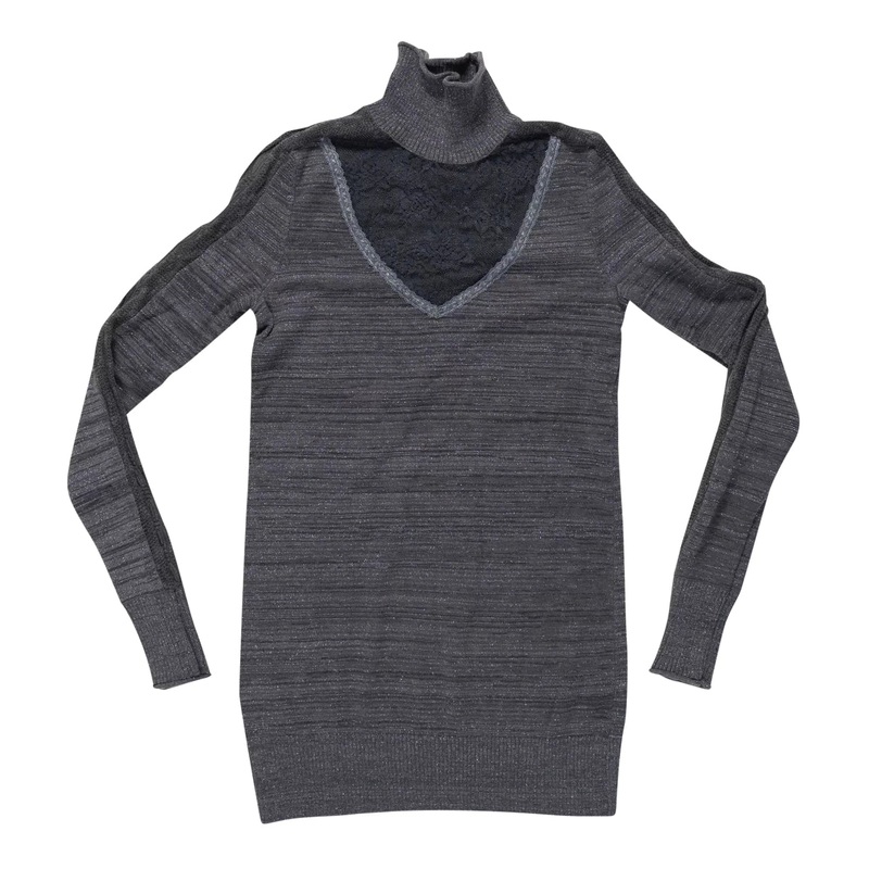 Free People Lace Turtleneck Sweater - Women's