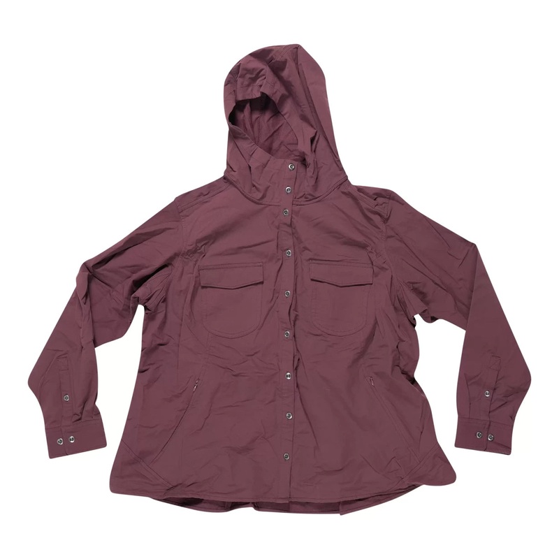 Duluth Trading Co Button Down Hooded Softshell Shirt - Women's