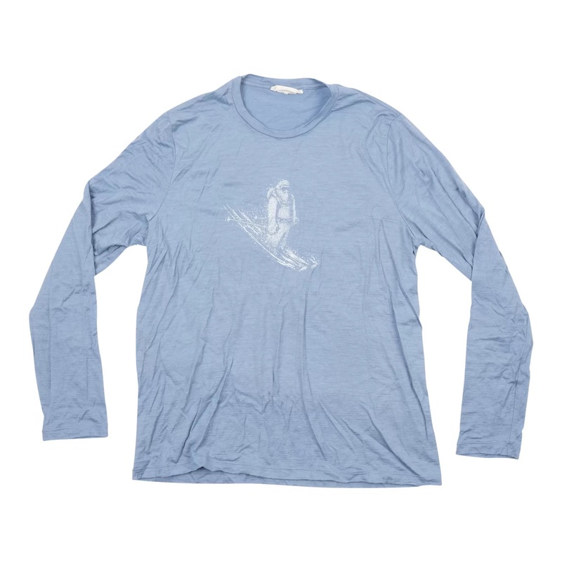 Icebreaker Merino Tech Lite II  Long Sleeve T- Shirt Skiing Yeti - Men's