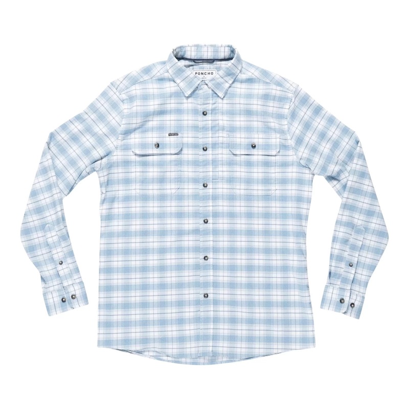 Poncho The Blue Bison Flannel - Men's