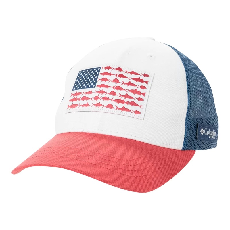 Columbia PFG Fish Flag Mesh Ball Cap