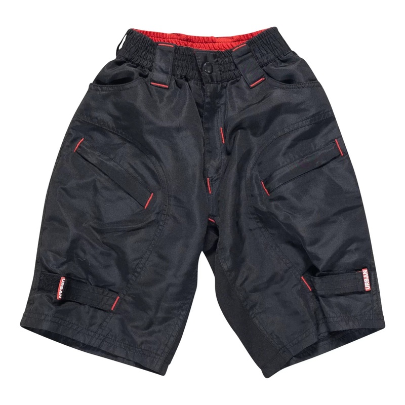 Urban Cycling Single Tracker Mountain Bike Shorts with Padded Underliner - Kids'