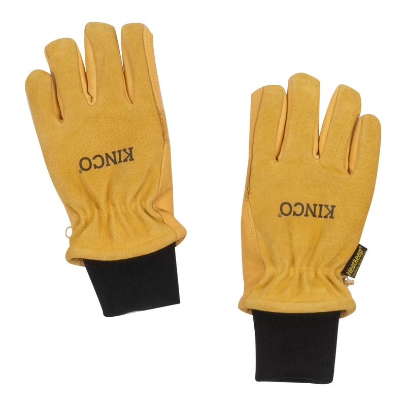 Kinco Lined Heavy Duty Premium Grain & Suede Pigskin Ski Glove with Omni-Cuff