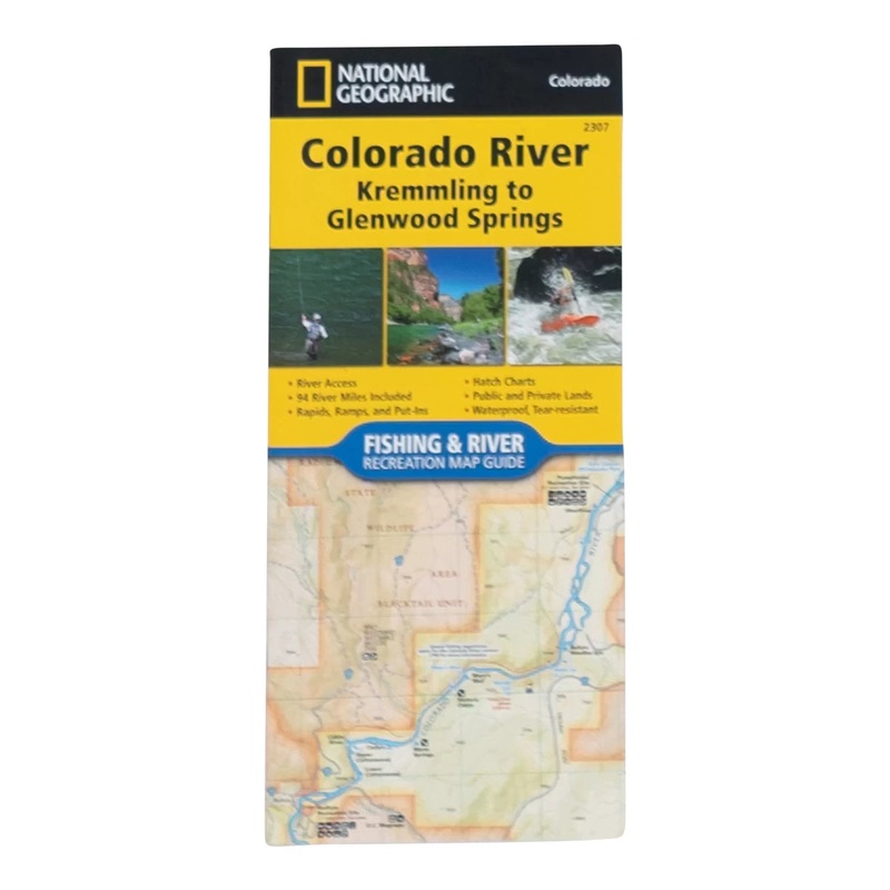 National Geographic Colorado River Kremmling to Glenwood Springs Map
