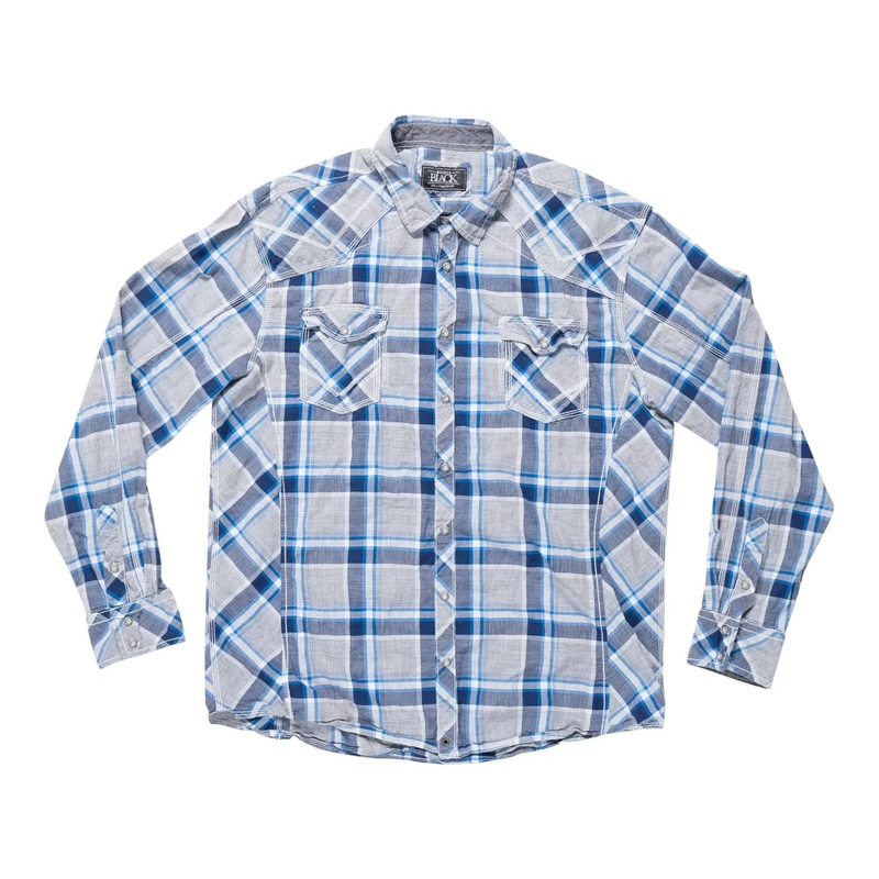 Buckle Plaid Athletic Stretch Shirt
