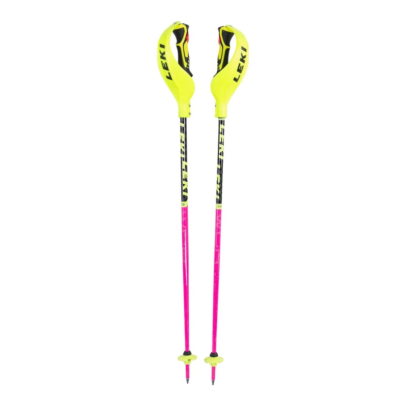 Leki WCR Lite 3D Jr Slalom Ski Poles - Kids' w/ Closed WC Compact Jr Pole Guards