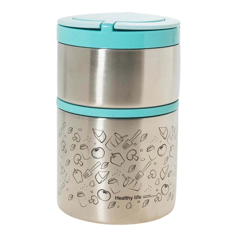 Healthy Life Healthy Life Stainless Steel Lunch Box w/ Insulated Carry Bag