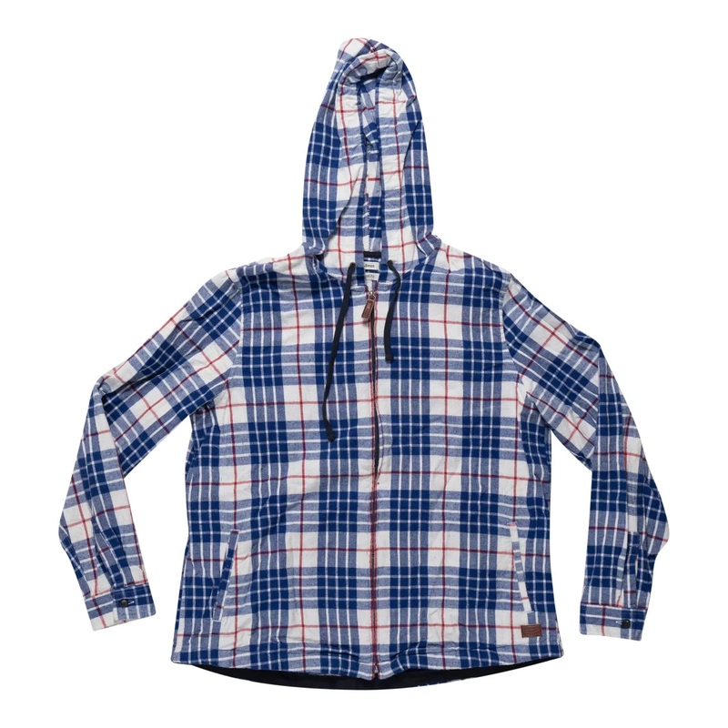 L.L. Bean Scotch Plaid Flannel Shirt Zip Hoodie - Women's