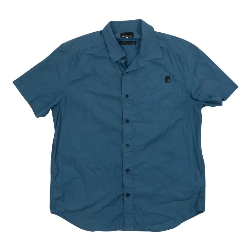 Black Diamond Button Up Short Sleeve Top - Men's