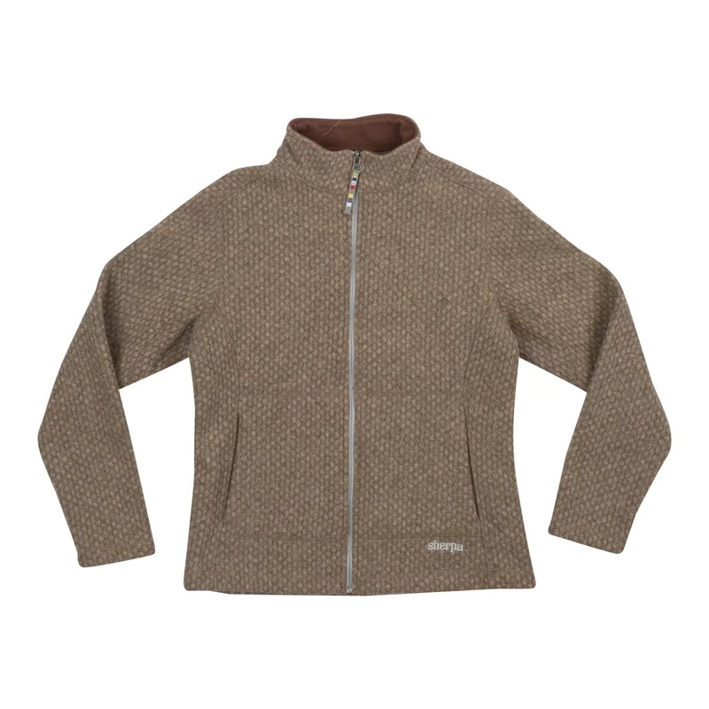 Sherpa Full Zip Wool Blend Fleece Lined Jacket - Women's